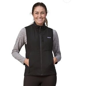 Patagonia Womens Nano-Air Vest Black Full Zip Insulated Puffer Vest Medium